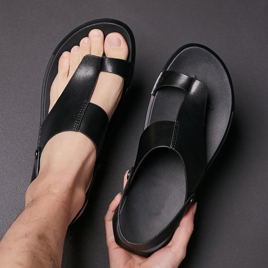Concise Leather Sandals - Sandals - LeStyleParfait