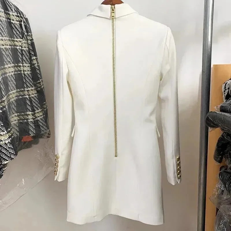 all-season,all-season dress,blazer dress,button-down,button-down dress,buttons,cotton,cotton dress,ladies Wrinkle resistant,long sleeve,long sleeve dress,mini,mini dress,office,office dress,Quick drying mini dress,sheath,sheath dress,solid,solid dress,straight,straight dress,tailored,tailored dress,V-neck,v-neck dress-LeStyleParfait