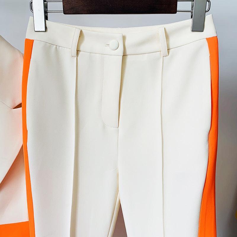 Contrast Patchwork Pantsuit - Women Pant Suit - LeStyleParfait