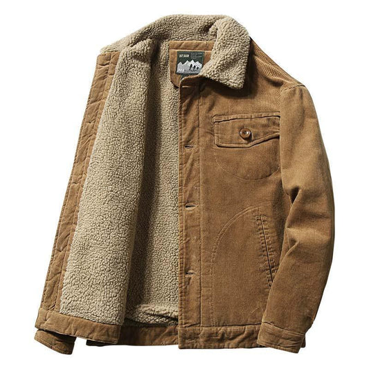Corduroy Winter Jacket For Men - Casual Jacket - LeStyleParfait