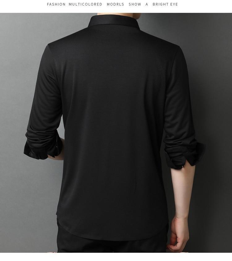 Costello Plus Size Satin Shirt For Men - Silk Shirt - LeStyleParfait