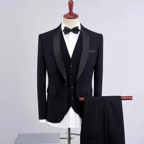 Cowell Tuxedo Wedding Suit, Shawl Collar - Tuxedo Suit - LeStyleParfait