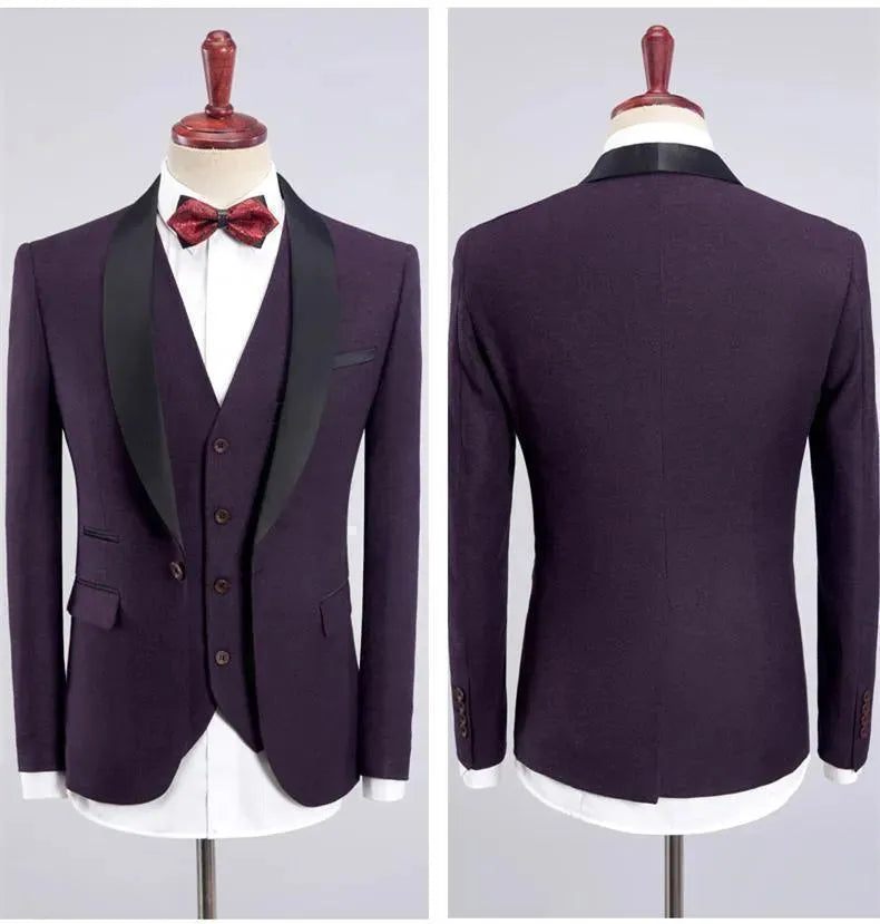 Cowell Tuxedo Wedding Suit, Shawl Collar - Tuxedo Suit - LeStyleParfait