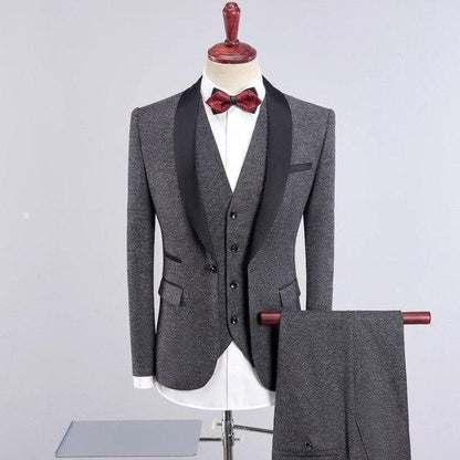 Cowell Tuxedo Wedding Suit, Shawl Collar - Tuxedo Suit - LeStyleParfait