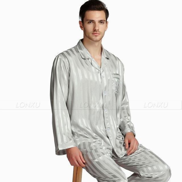 Cozy Stripes Men Pajamas Set - Pajama Pant Set - LeStyleParfait