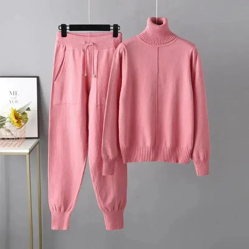 Cozy Women Casual Knit Two-Piece Set - Casual Knit Two-Piece Set - LeStyleParfait
