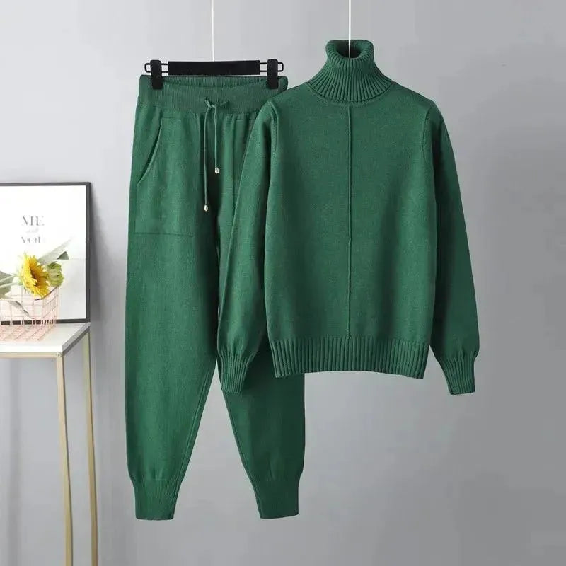 Cozy Women Casual Knit Two-Piece Set - Casual Knit Two-Piece Set - LeStyleParfait