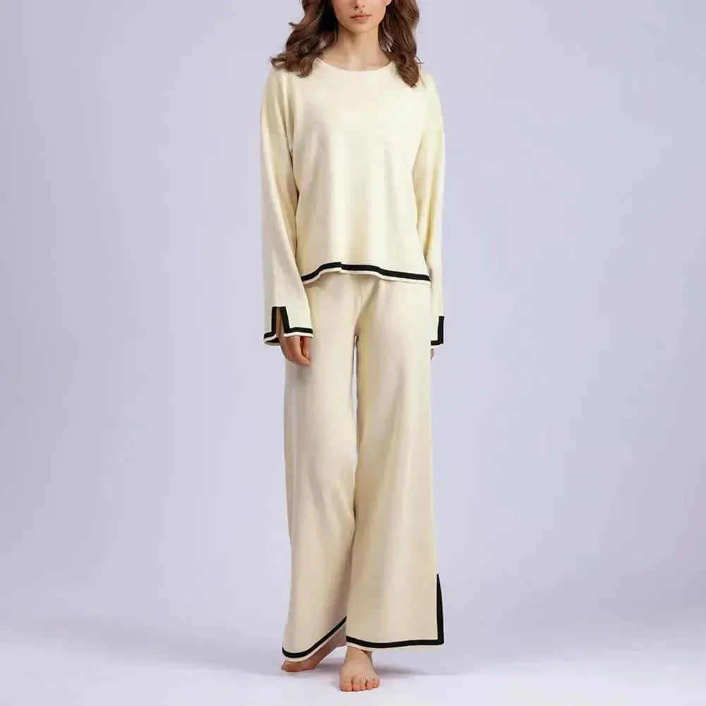 Cozy Women Colorblock Lounge Two-Piece Set - Colorblock Lounge Two-Piece Set - LeStyleParfait