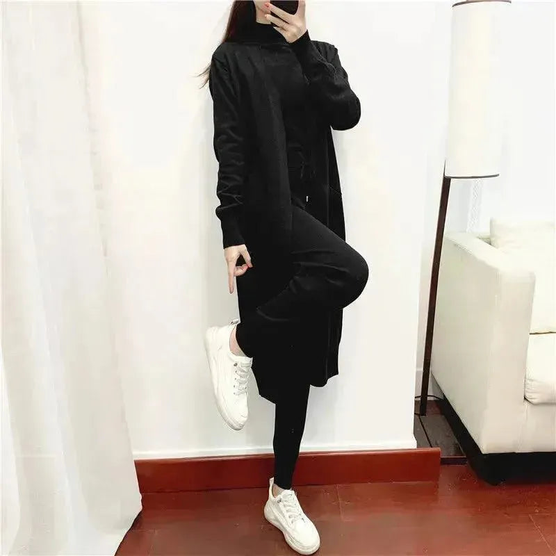 Cozy Women Knit Three-Piece Lounge Set - Casual Lounge Set - LeStyleParfait
