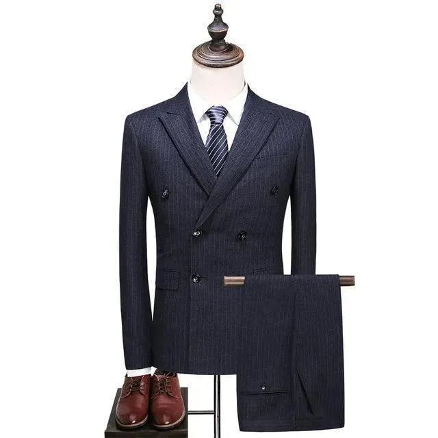 D. Craig Double Breasted Suit - Two Piece Suit - LeStyleParfait
