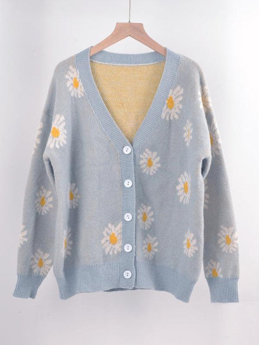 Daisy Knitted Women Cardigan Sweater - Cardigan Sweater - LeStyleParfait