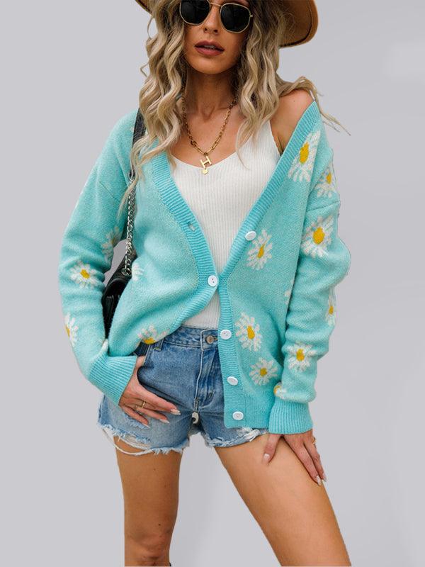 Daisy Knitted Women Cardigan Sweater - Cardigan Sweater - LeStyleParfait