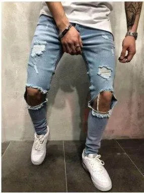 Distressed Stretch Jeans Pants For Men - Men's Jeans - LeStyleParfait