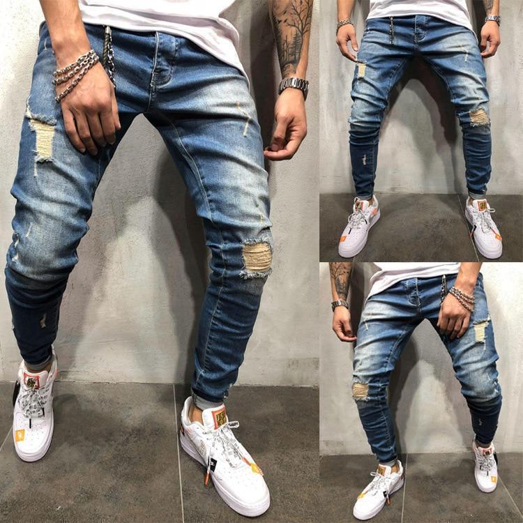 Distressed Stretch Jeans Pants For Men - Men's Jeans - LeStyleParfait