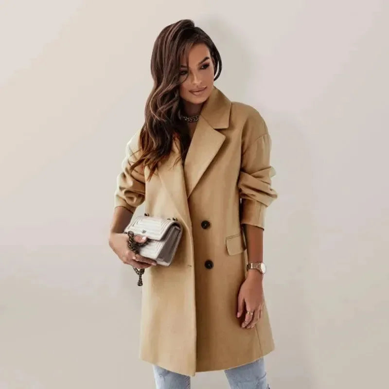 Double-Breasted Women's Trench Coat - Trench Coat - LeStyleParfait