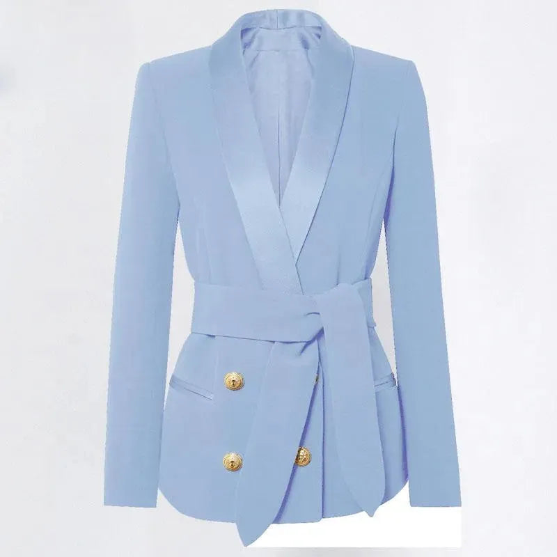 Double Breasted Women Tuxedo Suit - Tuxedo Suit - LeStyleParfait