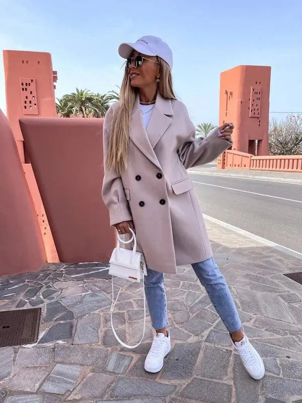 Double-Breasted Women Winter Coat - Winter Coat - LeStyleParfait