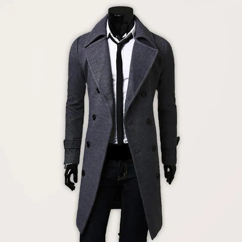 Double Breasted Wool Men Winter Coat - Winter Coat - LeStyleParfait