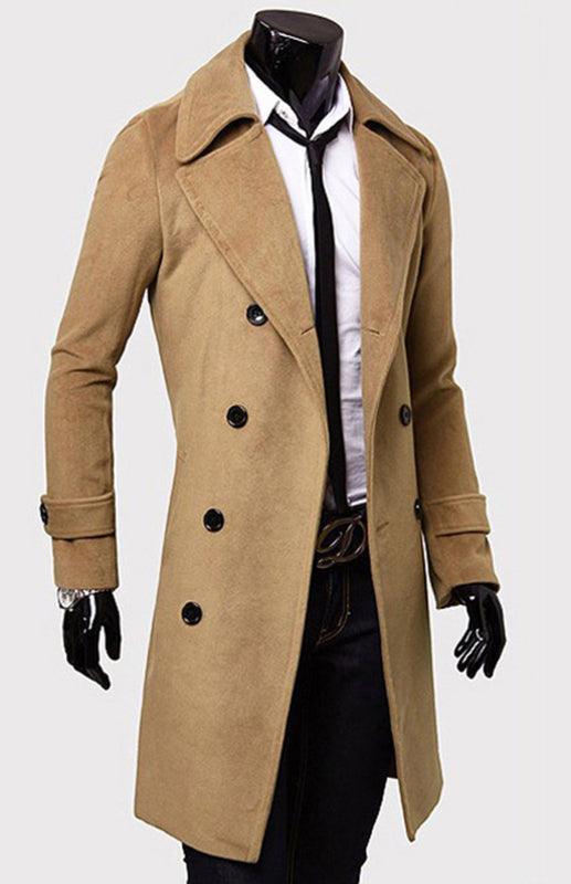 Double Breasted Wool Men Winter Coat - Winter Coat - LeStyleParfait