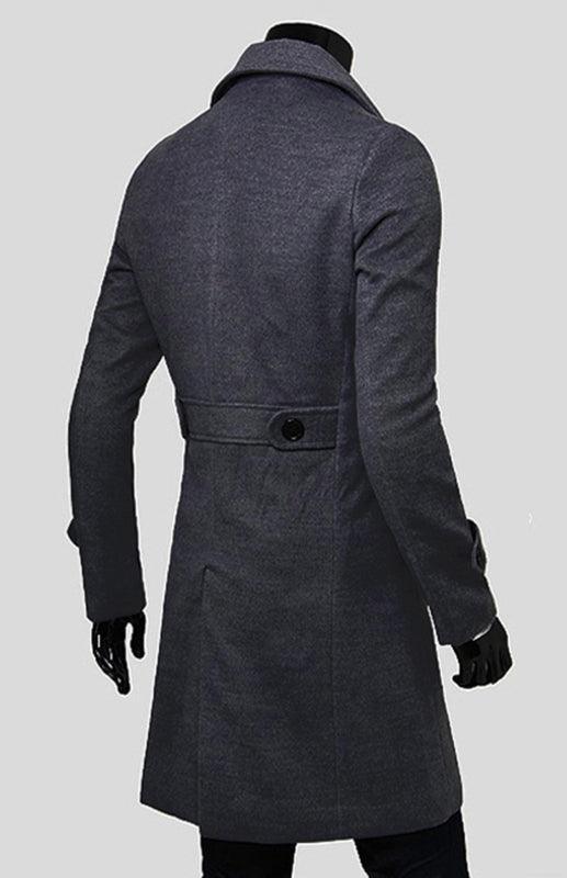 Double Breasted Wool Men Winter Coat - Winter Coat - LeStyleParfait