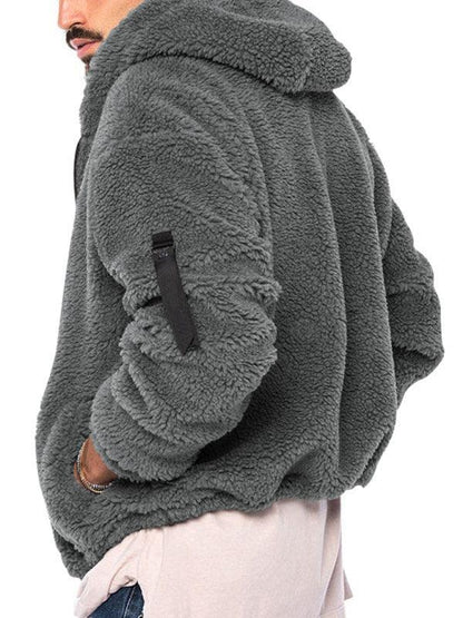 Double-Sided Hooded Men Winter Jacket - Fleece Jacket - LeStyleParfait