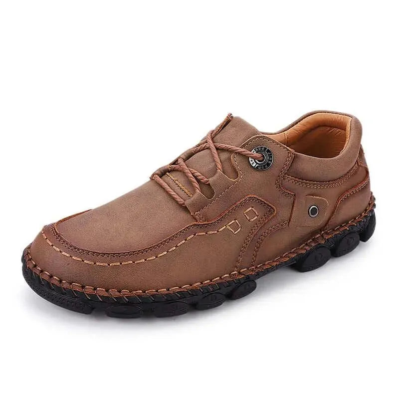 Ekko Lace-Up Rugged Leather Shoes - Casual Shoes - LeStyleParfait