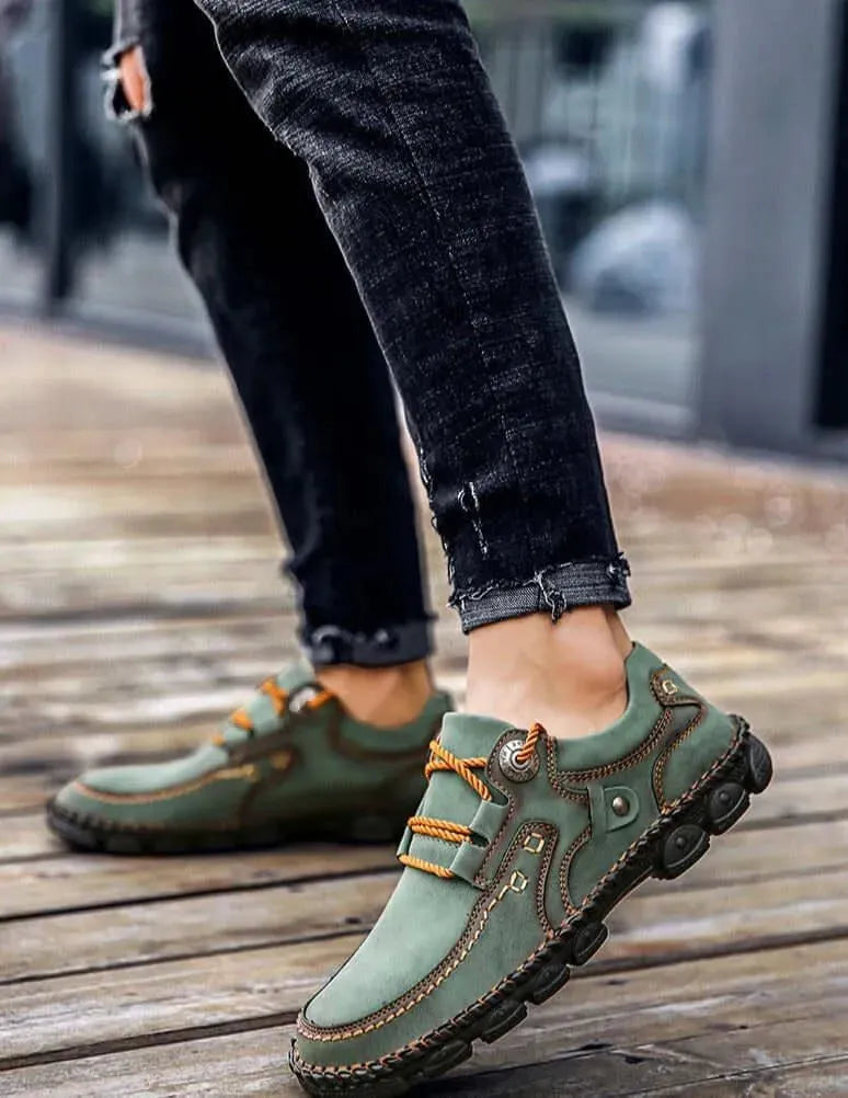 Ekko Lace-Up Rugged Leather Shoes - Casual Shoes - LeStyleParfait