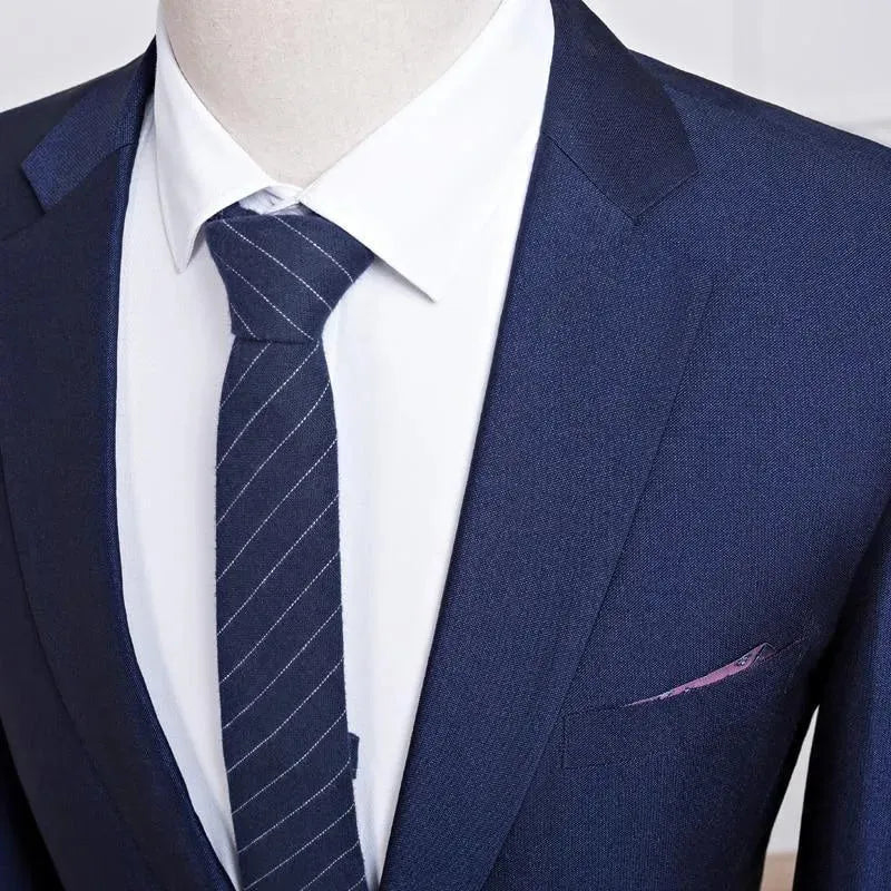 Elegant Blue Two Piece Suit - Two Piece Suit - LeStyleParfait