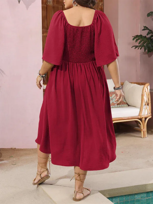 Elegant Bow Detail Midi Dress