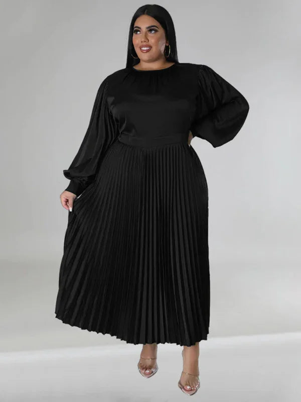 Elegant Pleated Midi Dress
