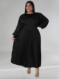 Elegant Pleated Midi Dress