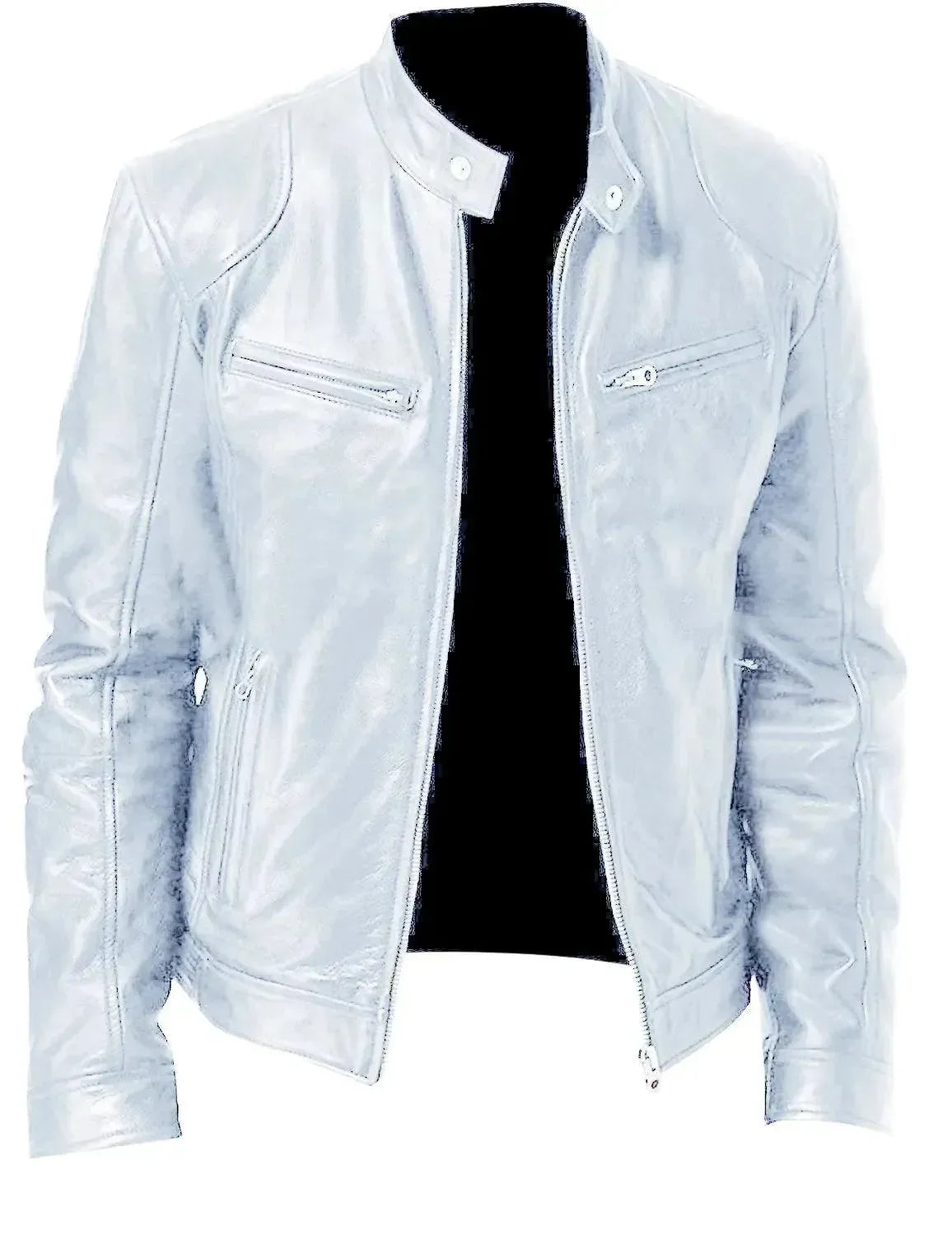 Elegant Slim Fit Men Leather Jacket - Leather Jacket - LeStyleParfait