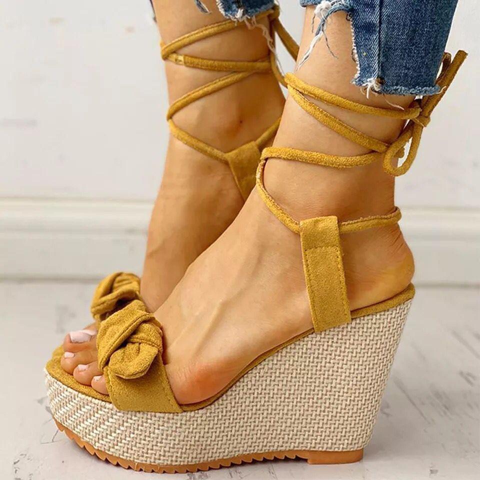Elegant Strap Wedge Sandals - Wedge Shoes - LeStyleParfait