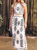 Elegant Women Ethnic Embroidered Two-Piece Skirt Set - Ethnic Skirt Set - LeStyleParfait