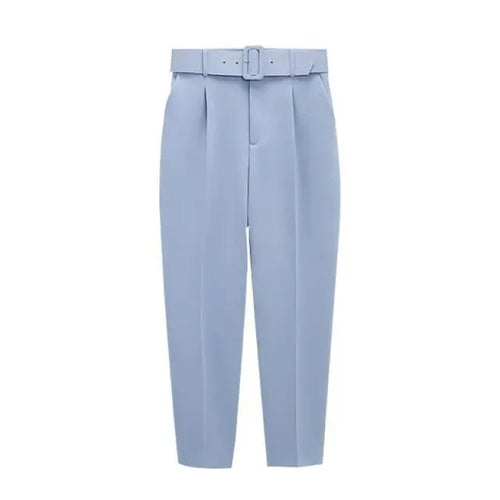 Belted High-Waisted Pants - Women Pants - LeStyleParfait