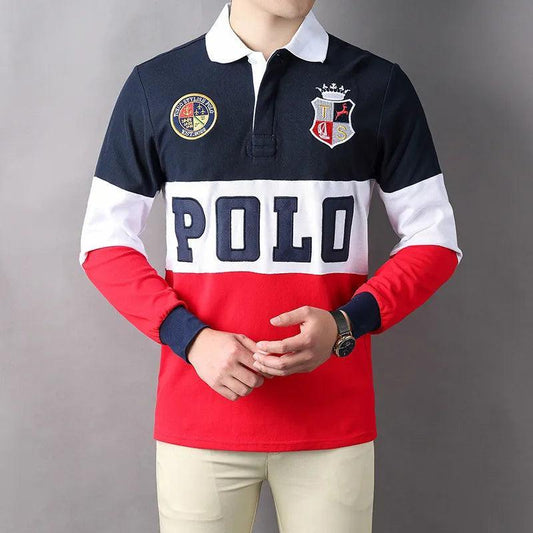 Embroidered Lapel Polo Shirt - Polo Shirt - LeStyleParfait