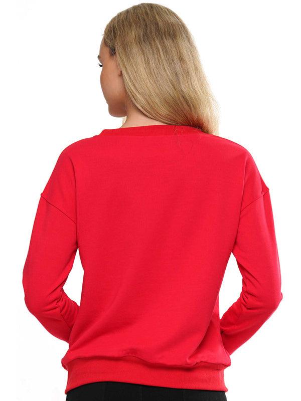 Embroidered Sequined Women Sweatshirt - Women Sweatshirt - LeStyleParfait