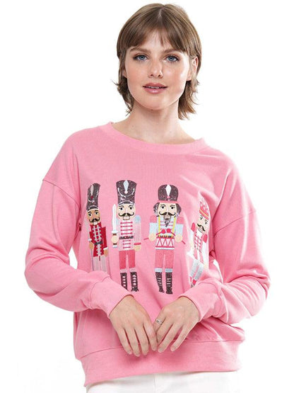 Embroidered Sequined Women Sweatshirt - Women Sweatshirt - LeStyleParfait