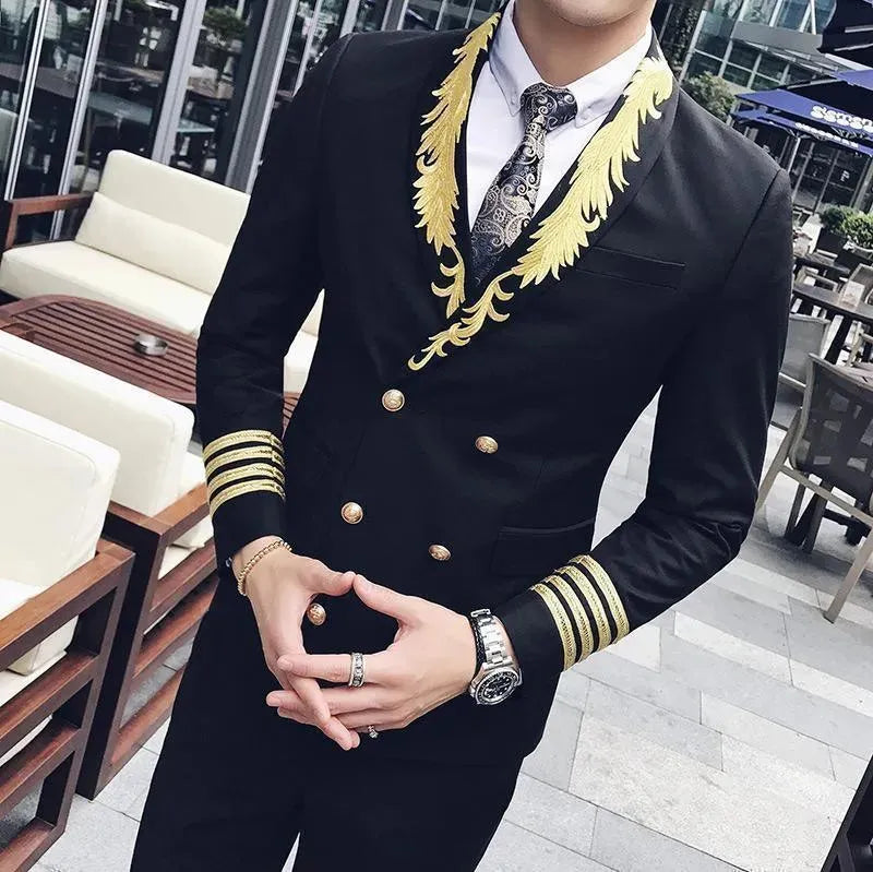 Embroidery Prom Suit For Men - Tuxedo Suit - LeStyleParfait