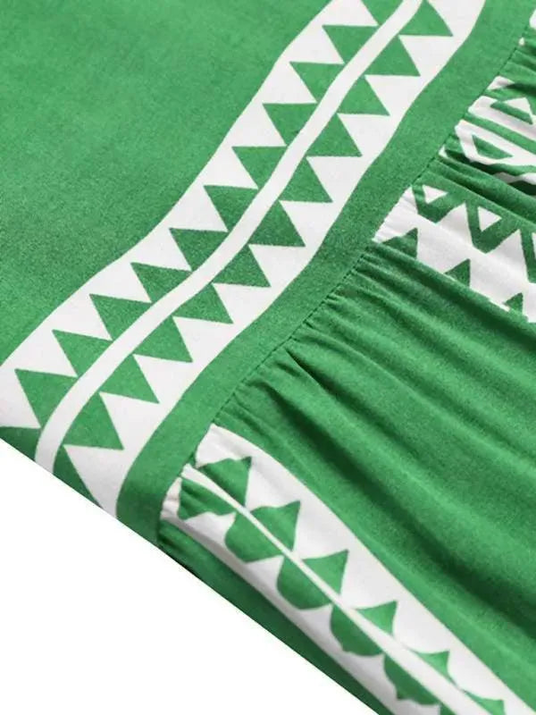 Ethnic Print Midi Skirt-Women's Skirt-LeStyleParfait