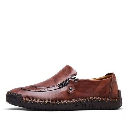 Falcon - Casual Leather Slip-On Shoes - Loafer Shoes - LeStyleParfait