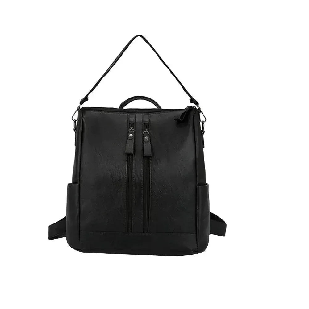 Fashion Black Leather Women's Backpack - Backpack - LeStyleParfait