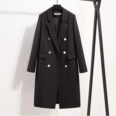 Fashion Double-Breasted Long Coat - Coat - LeStyleParfait
