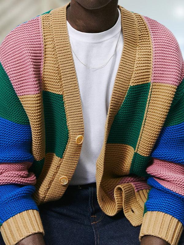 Fashionable Multicolor Men Cardigan Sweater - Cardigan Sweater - LeStyleParfait