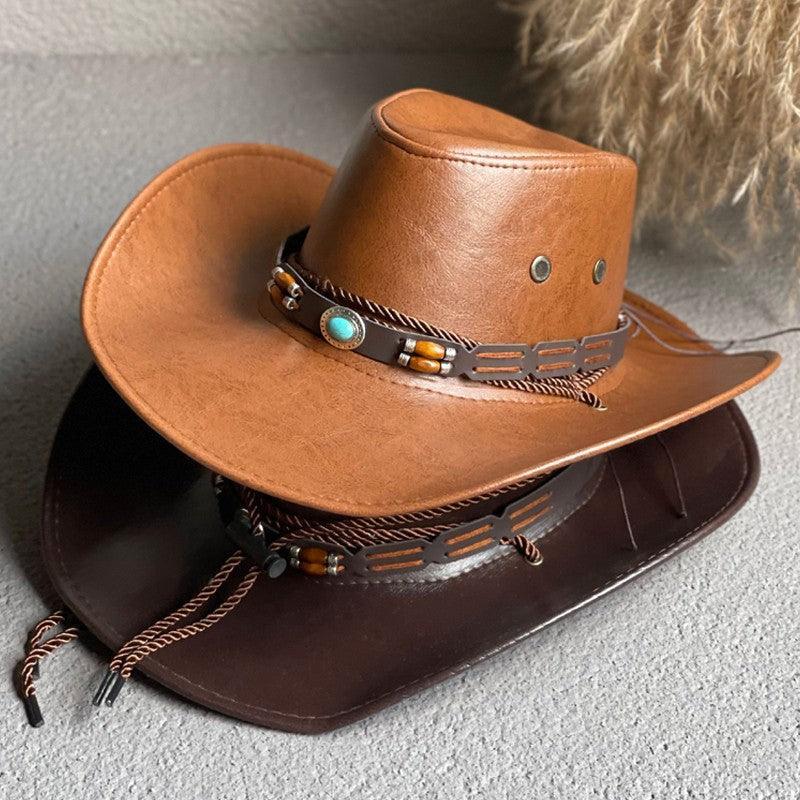 Faux Leather Western Cowboy Hats - UNISEX - Cowboy Hat - LeStyleParfait