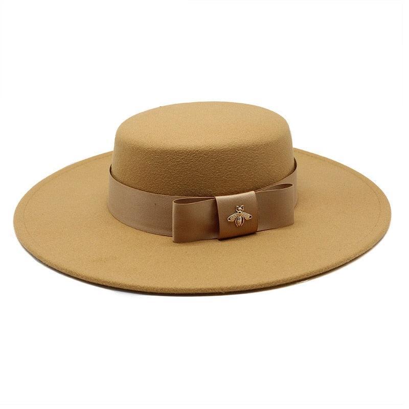 Fedora Hat For Women - Bowknot Flat Top - Fedora Hat - LeStyleParfait