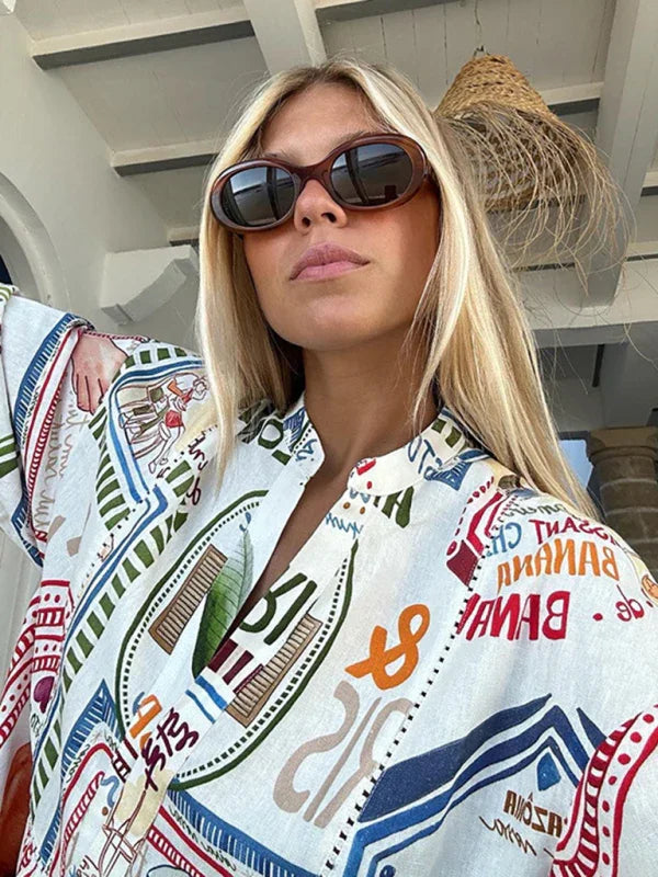 A-line,A-line dress,button-down,button-down dress,buttons,casual,casual dress,cotton,cotton dress,floral pattern dress,graphic,graphic midi dress,ladies Wrinkle resistant,long sleeve,long sleeves dress,loose,loose fit dress,midi,midi dress,Quick drying midi dress,spring,spring dress,straight,tiered,tiered hem dress,tiered skirt dress,V-neck,V-neck dress-LeStyleParfait