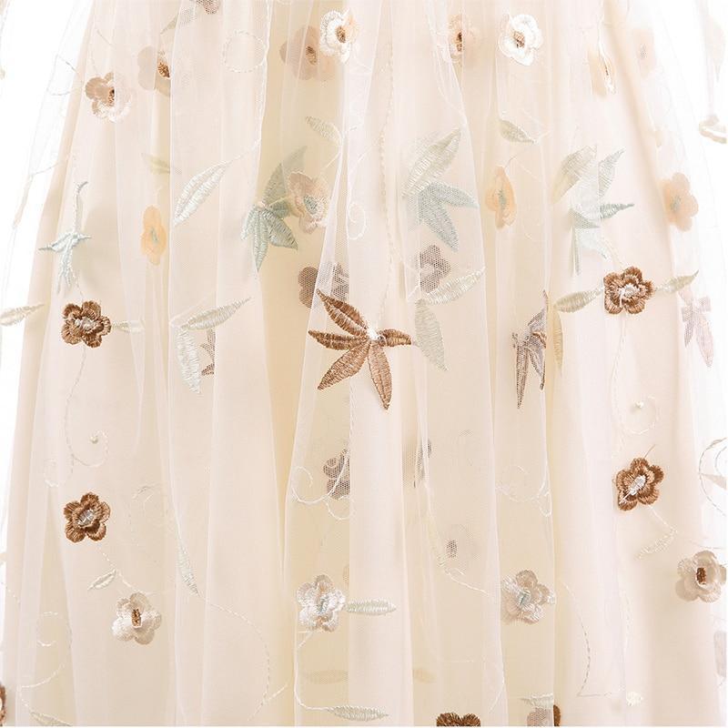Floral Embroidered Tulle Dress - Floral Dress - LeStyleParfait