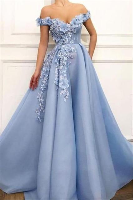 Floral Evening Dress, Prom Dress - Party Dress - LeStyleParfait