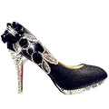 Floral Glitter Wedding Pumps Shoes - Pumps Shoes - LeStyleParfait